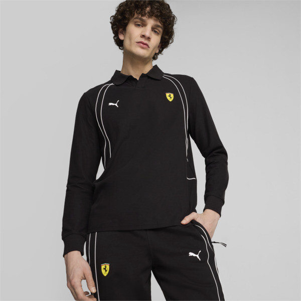 Puma long sleeve polo hot sale