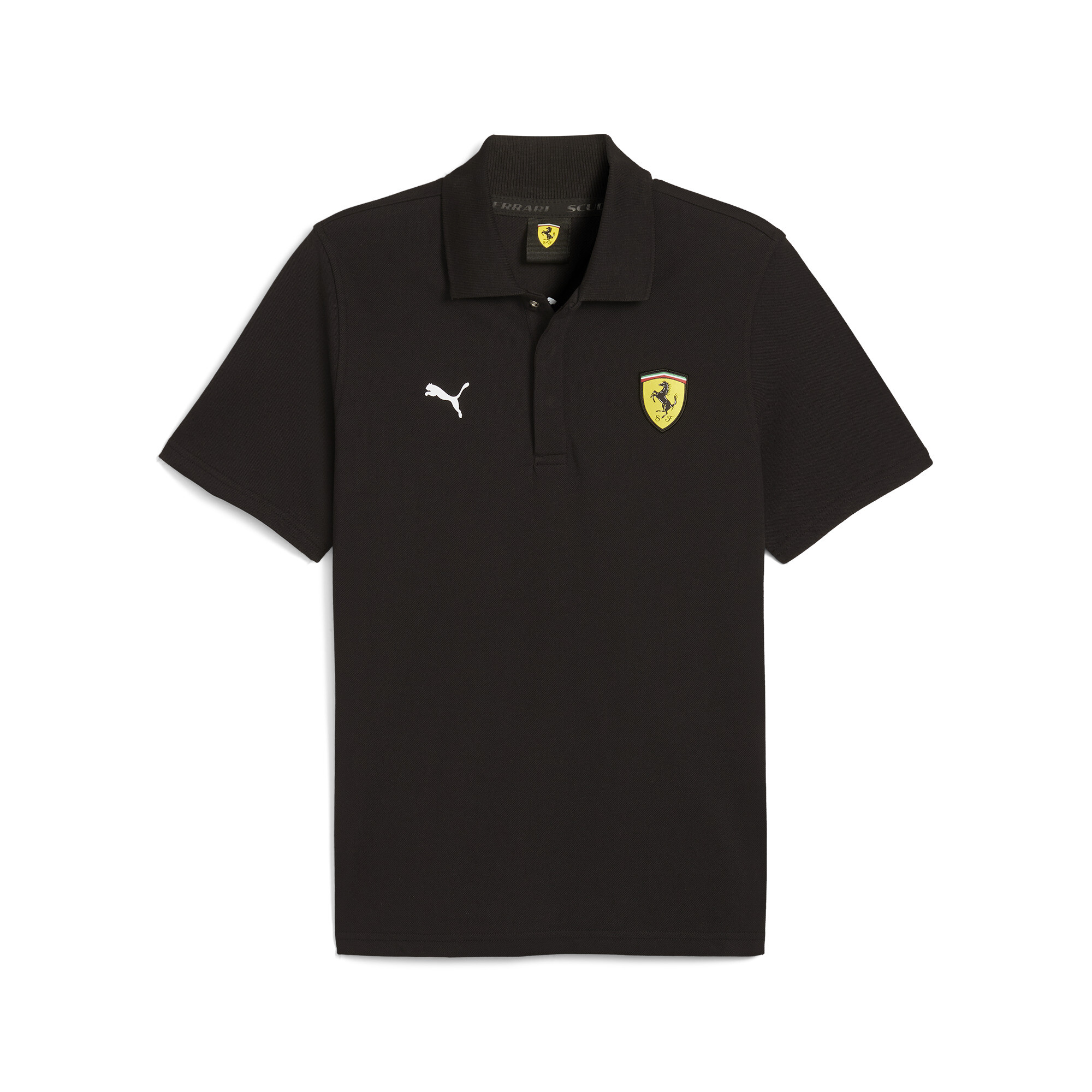 Men's Puma Scuderia Ferrari Race Graphic Polo T-Shirt, Black T-Shirt, Size M T-Shirt, Clothing