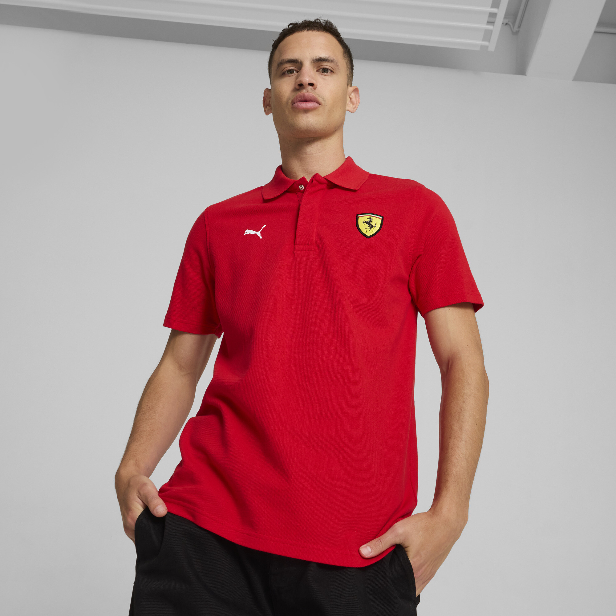 PUMA Scuderia Ferrari Men's Polo Shirt in Red, Size S