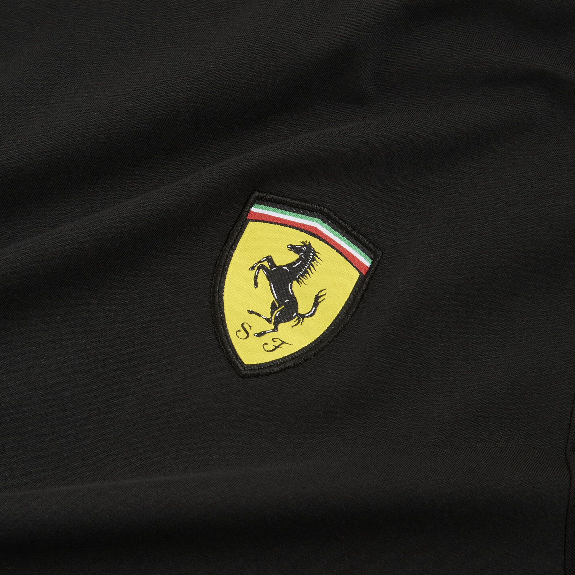 Men's Puma Scuderia Ferrari Race Colour Shield T-Shirt, Black, Size XXL, Clothing