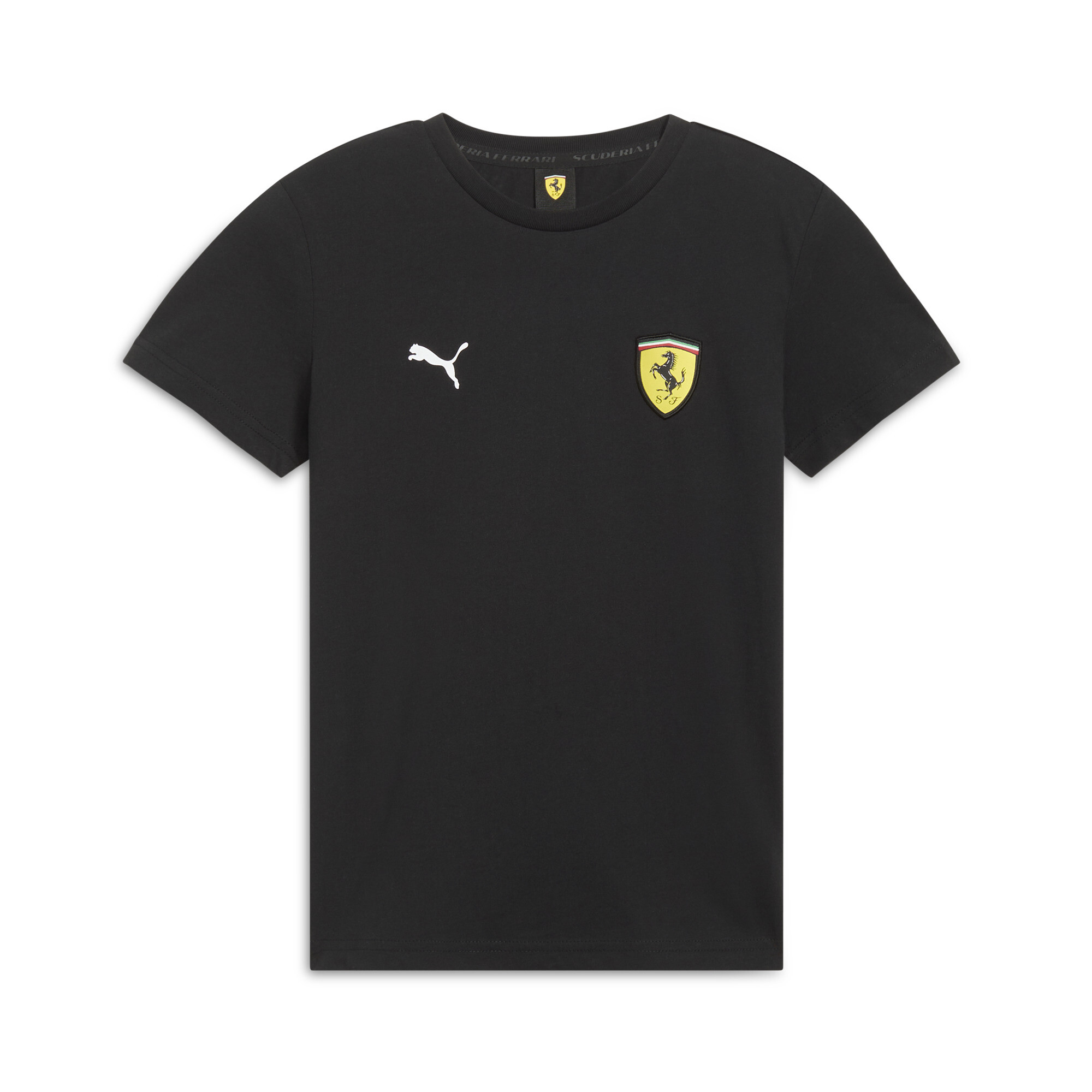 Camiseta Scuderia Ferrari Big Shield para niños grandes en Talla 13-14Y en Negro | PUMA