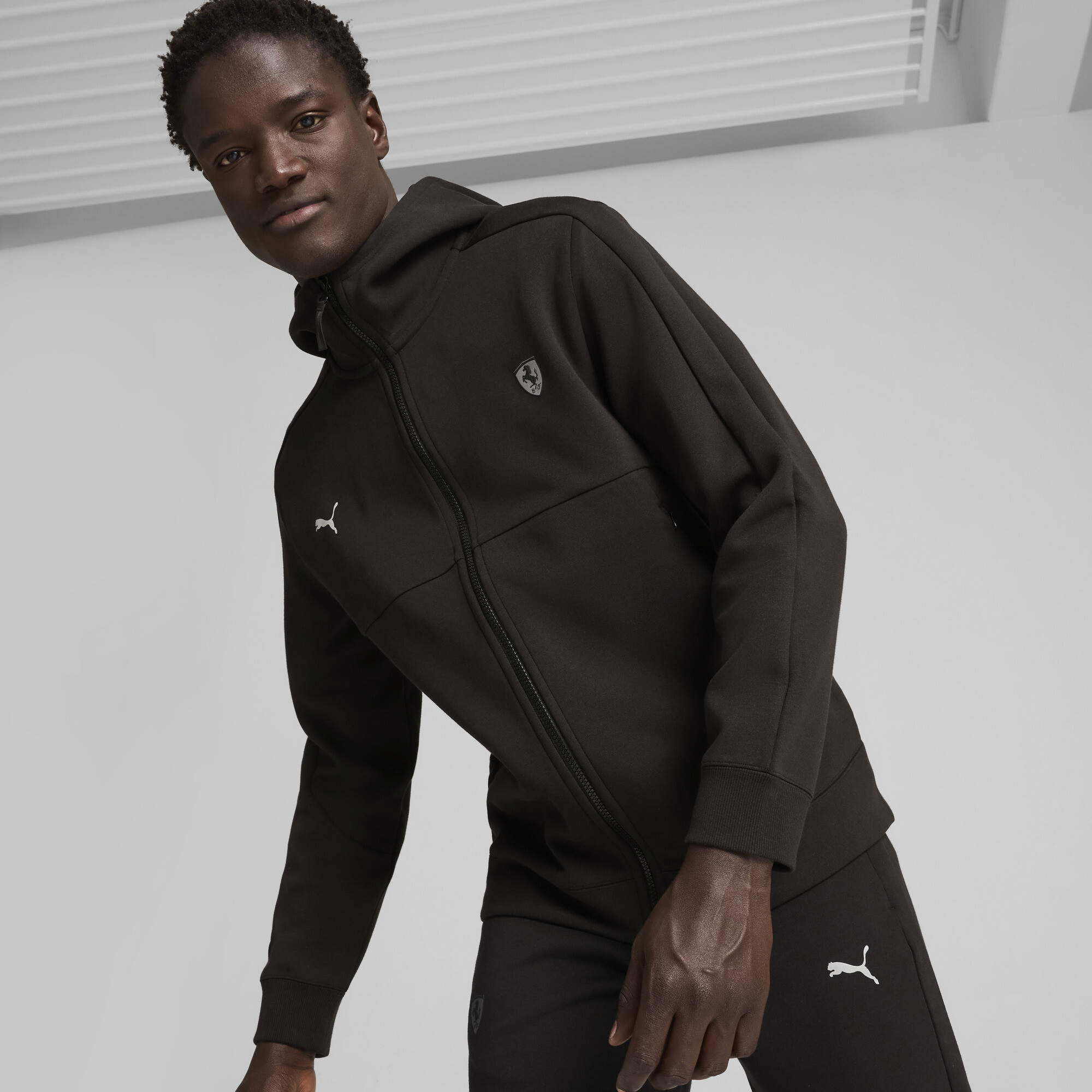 Puma Ferrari Style Sweat Jacket Men In Black