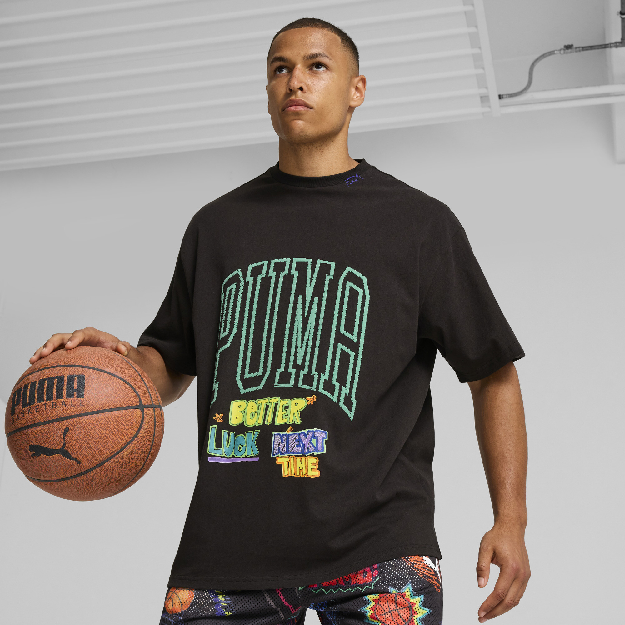 Puma Getting Crafty Basketball Tee 2 Unisex, Black, Size 3XL, Clothing