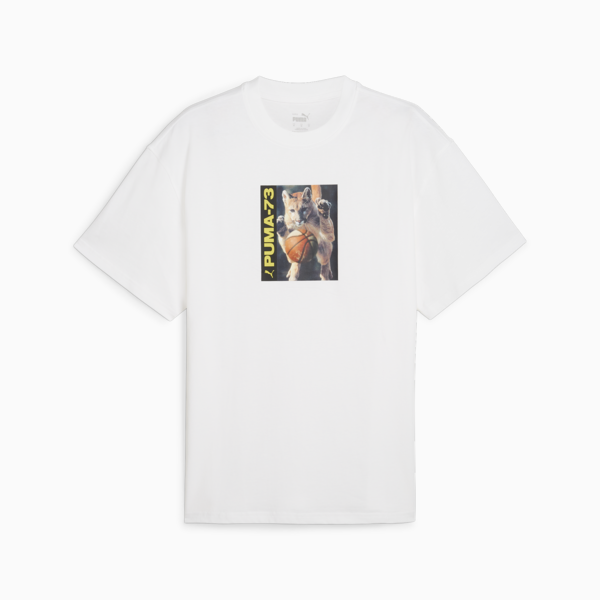 Banned from TV Basketball Tee Men, PUMA White, large-MEX