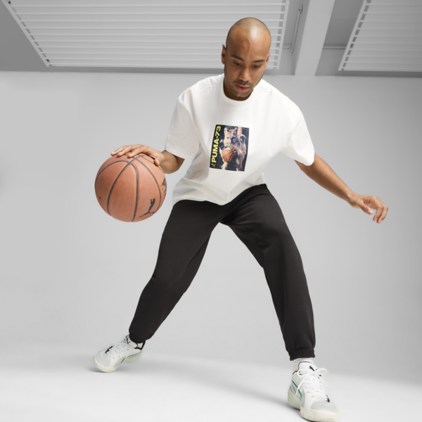 Banned from TV Basketball Tee Men, PUMA White, large-MEX