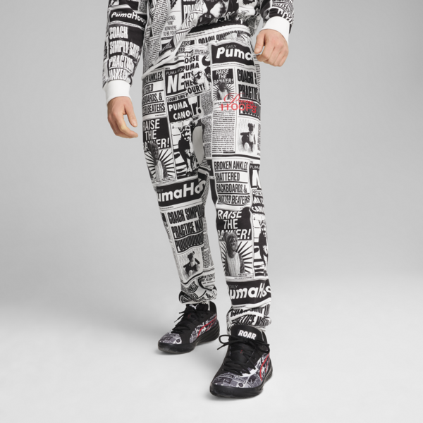 Jogging de basketball Media Day para hombre, PUMA Black-PUMA White, large-ARG