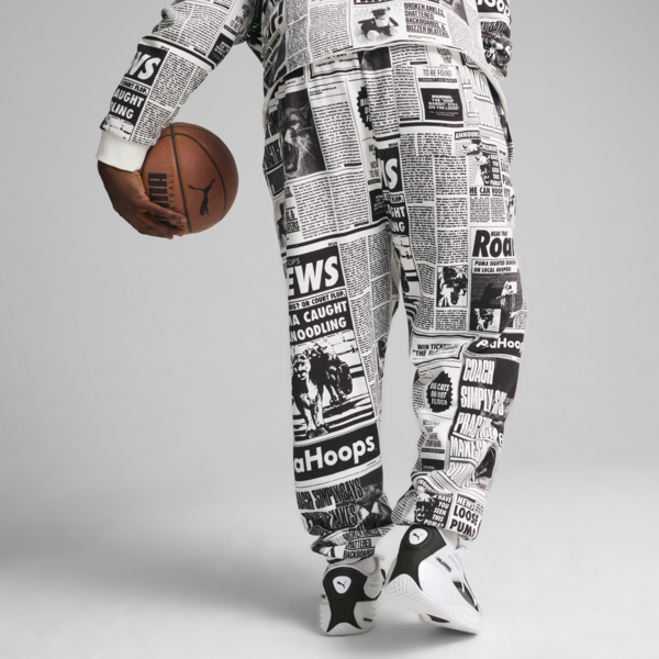 Jogging de basketball Media Day para hombre, PUMA Black-PUMA White, large-ARG
