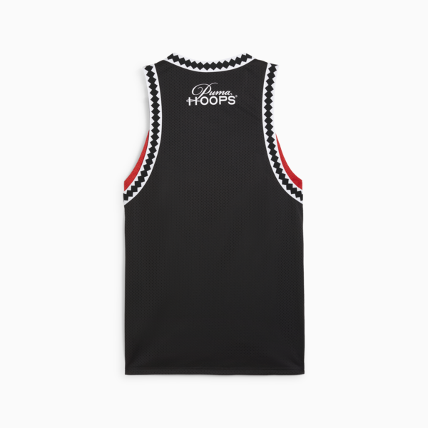 Musculosa de basketball Media Day para hombre, PUMA Black-For All Time Red, large-ARG