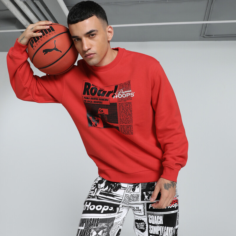 

Men's PUMA Media Day Basketball Relaxed Fit Crew-Neck Sweatshirt
