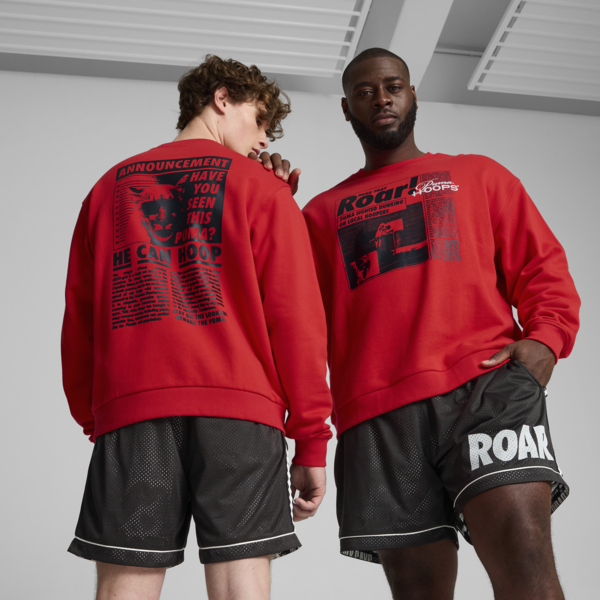 Media Day Basketball Crew Sweat Men, For All Time Red, large-MEX