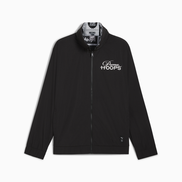 Campera de basketball Media Day para hombre, PUMA Black-AOP, large-ARG