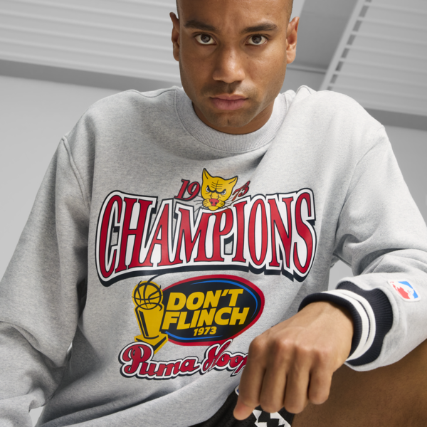 Buzo de basketball PUMA Champs para hombre, Light Gray Heather, large-ARG