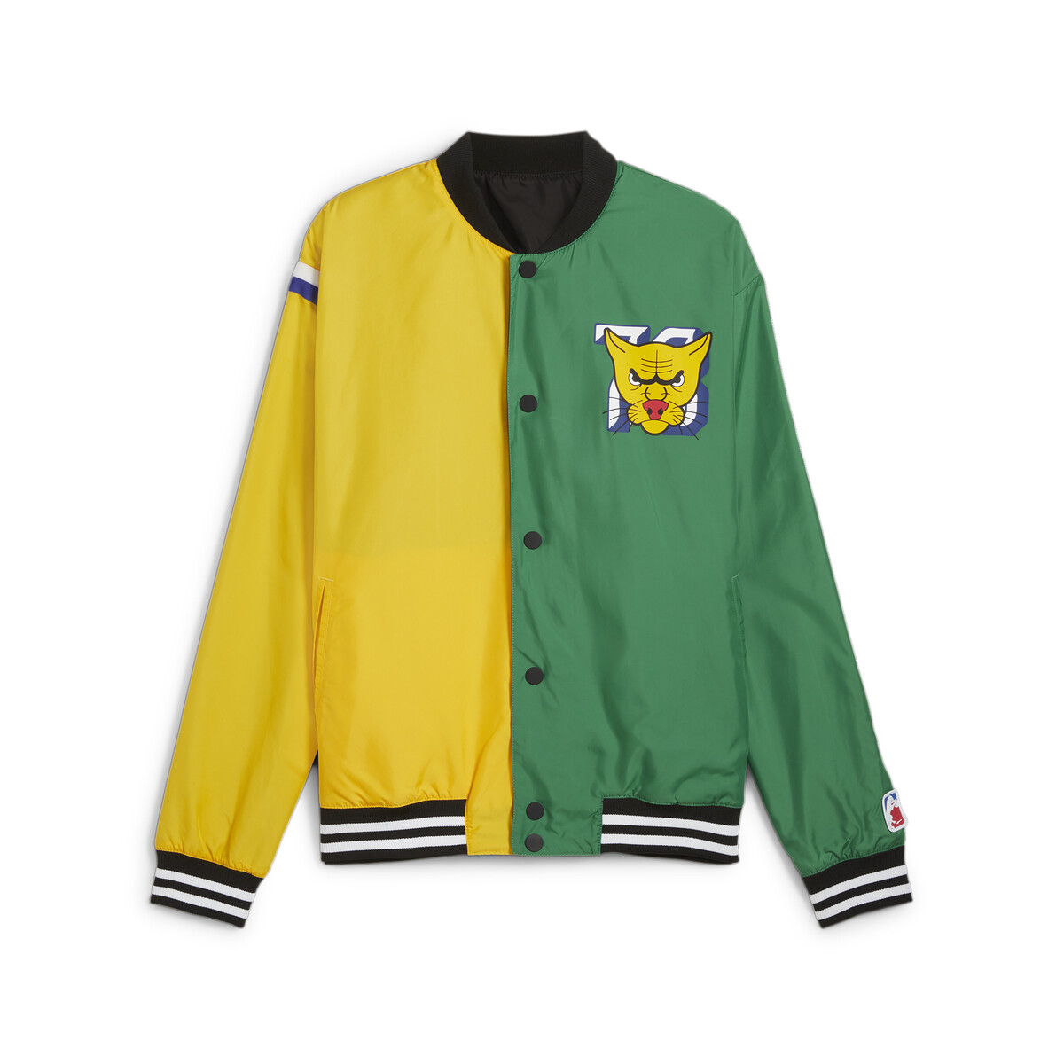 Crowd Craze Basketball Jacket Men in Yellow Sizzle by PUMA, XXL
