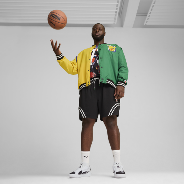 Chamarra de basquetbol Hombre Crowd Craze, Yellow Sizzle, large-MEX