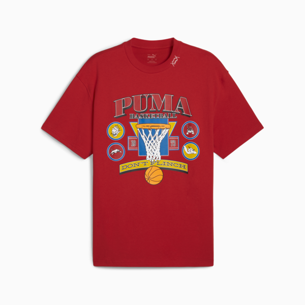 Crowd Craze Basketball Tee 2 Men, For All Time Red, large-MEX