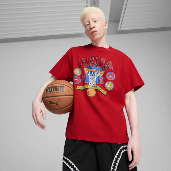 Crowd Craze Basketball Tee 2 Men, For All Time Red, large-MEX