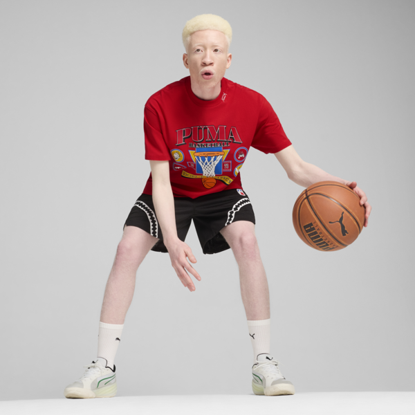 Crowd Craze Basketball Tee 2 Men, For All Time Red, large-MEX