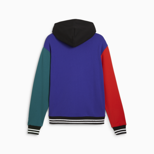 Buzo de basketball con capucha Bandwagon para hombre, For All Time Red-Lapis Lazuli-Cold Green-PUMA Black, large-ARG