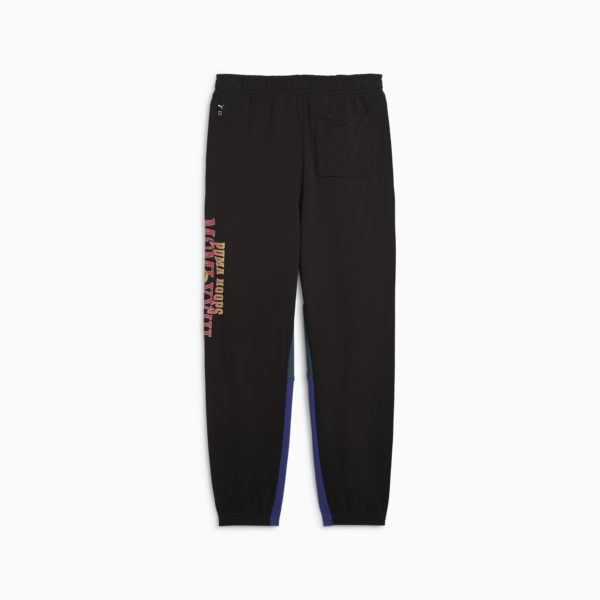 Pantalones de basketball Bandwagon para hombre, PUMA Black-Lapis Lazuli, large-ARG