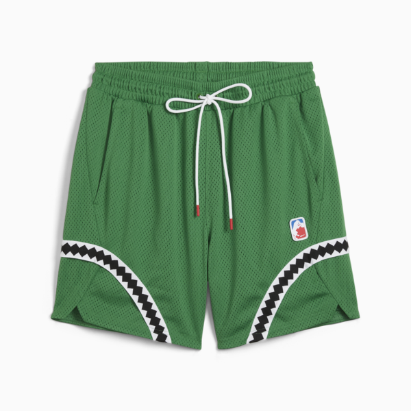Shorts de basketball Crowd Craze para hombre, Archive Green, large-ARG