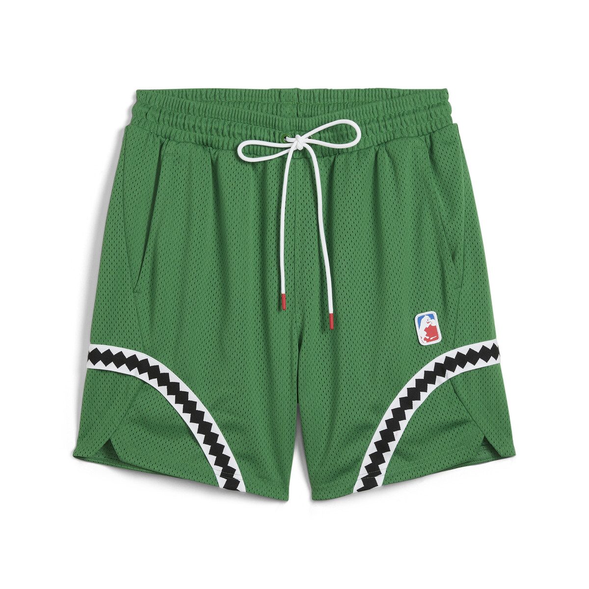Crowd Craze Mesh Basketball Shorts Men in Archive Green by PUMA, XS