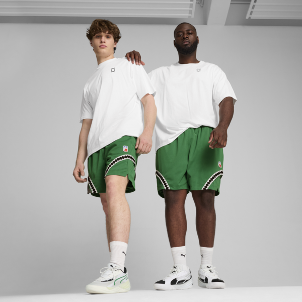 Shorts de basketball Crowd Craze para hombre, Archive Green, large-ARG