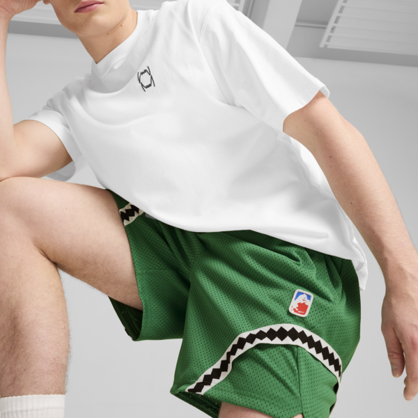 Shorts de basketball Crowd Craze para hombre, Archive Green, large-ARG