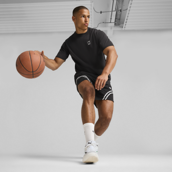 Shorts de basketball Crowd Craze para hombre, PUMA Black, large-ARG