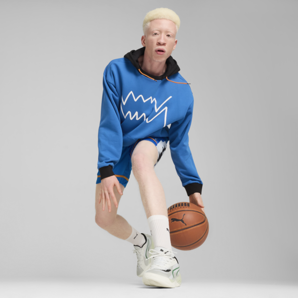 Buzo de basketball con capucha Jaws Core 2.0 para hombre, Racing Blue-PUMA Black, large-ARG