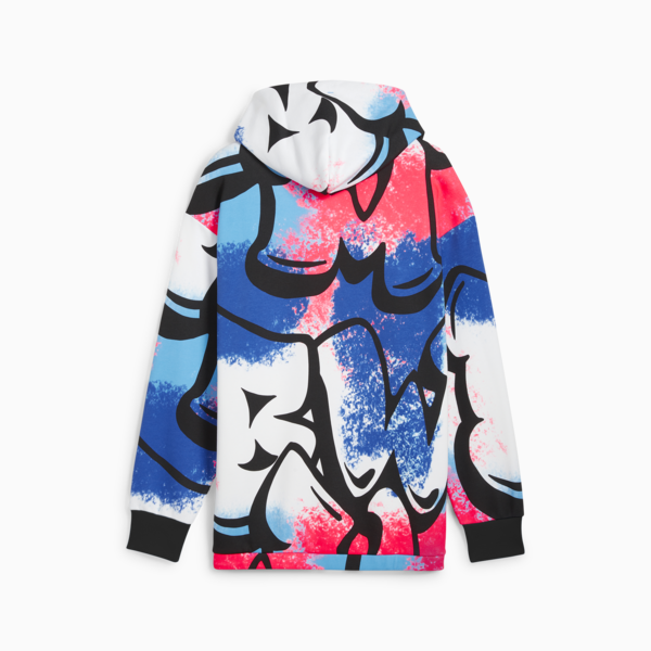 BMW M Motorsport Neon Energy Hoodie Men, PUMA White-AOP, large-ZAF