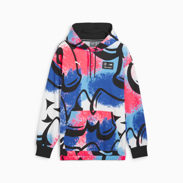 BMW M Motorsport Neon Energy Hoodie Men, PUMA White-AOP, large-ZAF