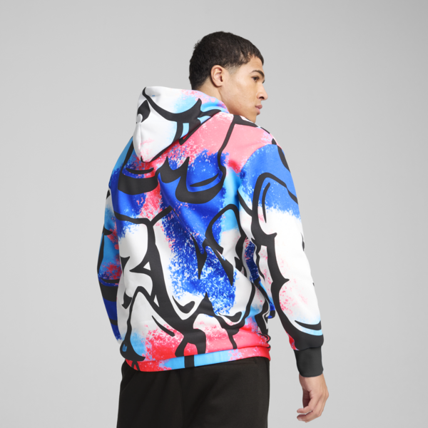 BMW M Motorsport Neon Energy Hoodie Men, PUMA White-AOP, large-ZAF