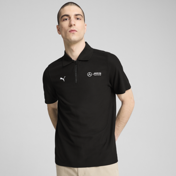 Mercedes-AMG Petronas F1® Polo Men, PUMA Black, swatch-ZAF