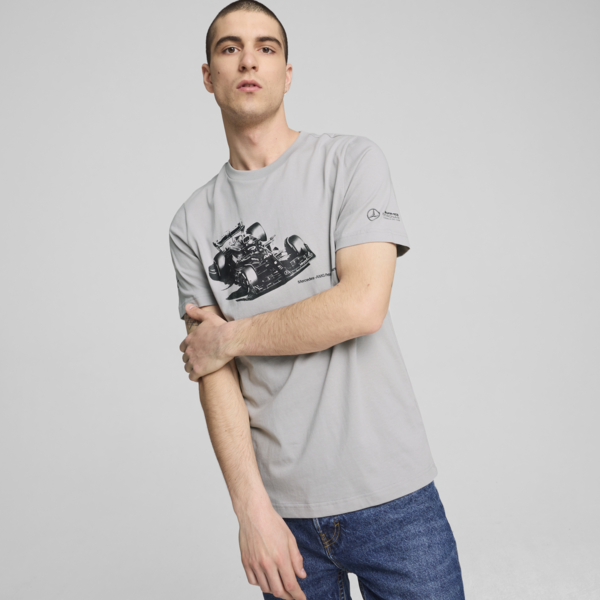 Mercedes-AMG Petronas F1® Essentials Car Graphic Tee Men, Team Silver, large-ZAF