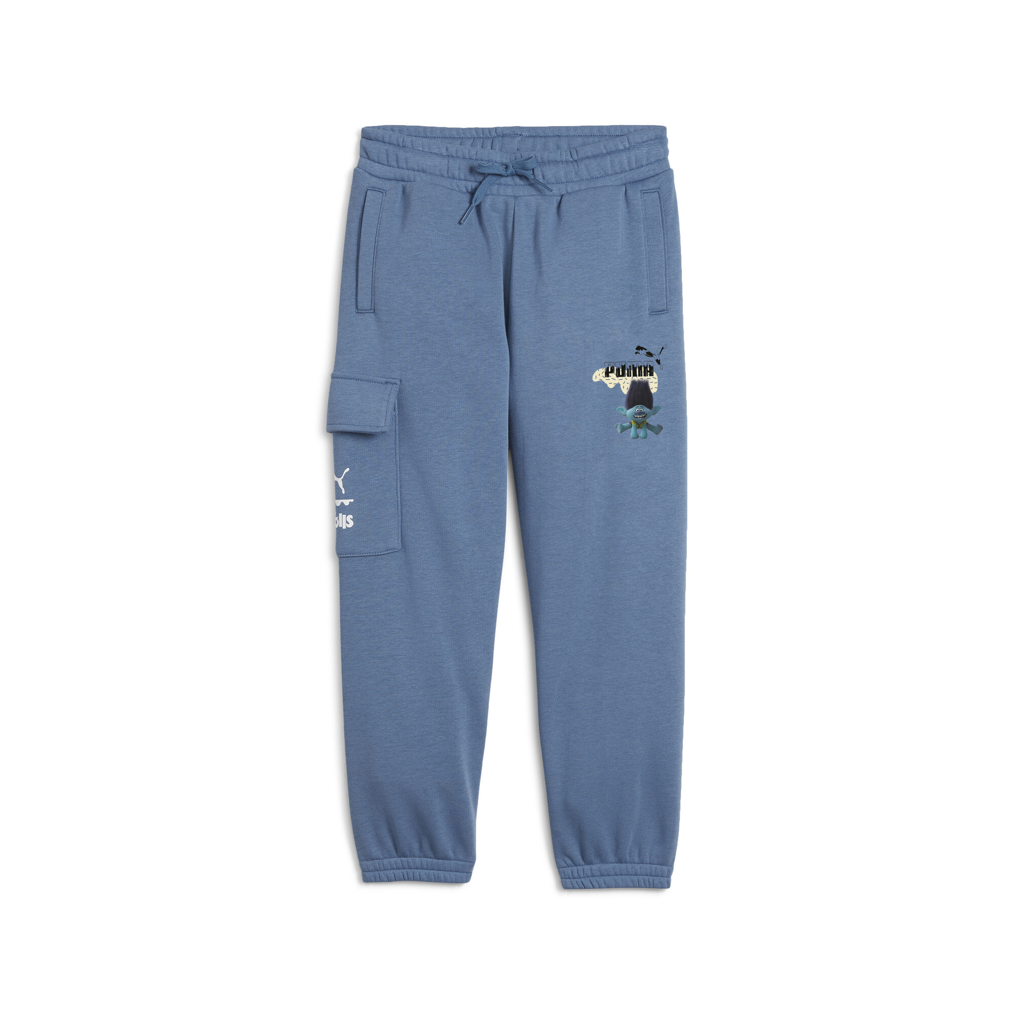 PUMA X TROLLS Cargo Pants Kids In Blue, Size 2-3 Months, Cotton