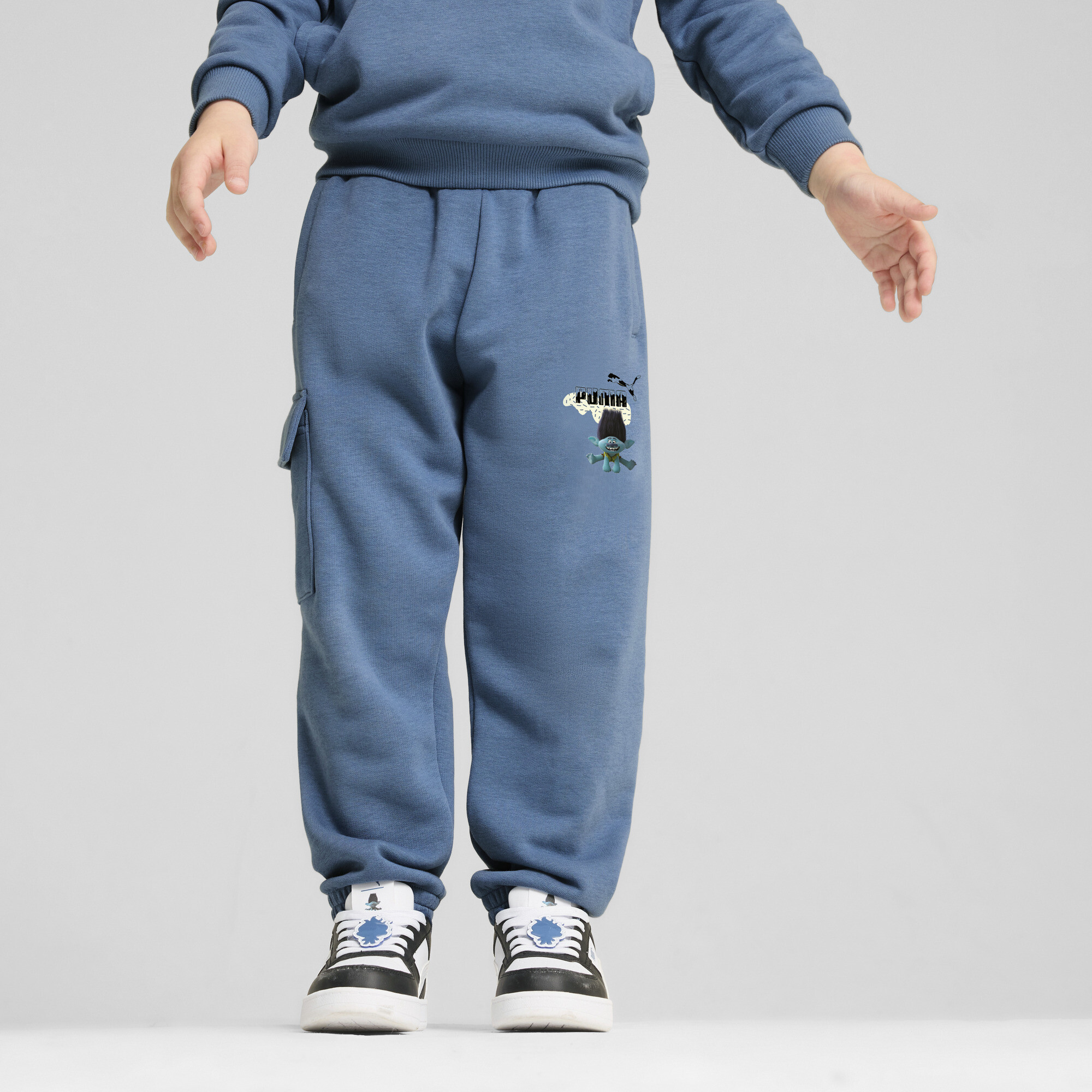 Puma x TROLLS Cargohose Kinder | Mit Print | Blue Horizon | Größe: 4-5Y