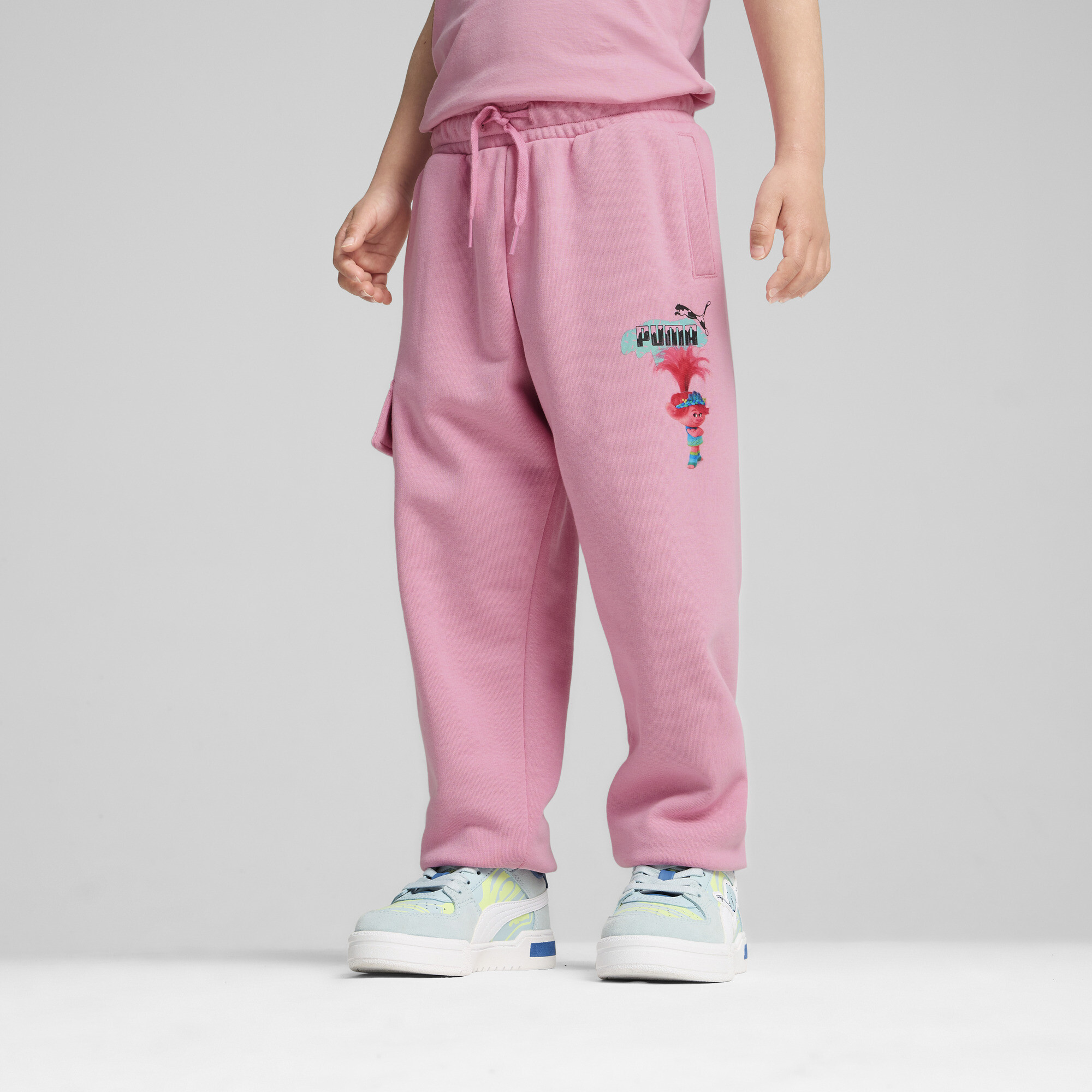 Puma x TROLLS Cargohose Kinder | Mit Print | Mauved Out | Größe: 5-6Y