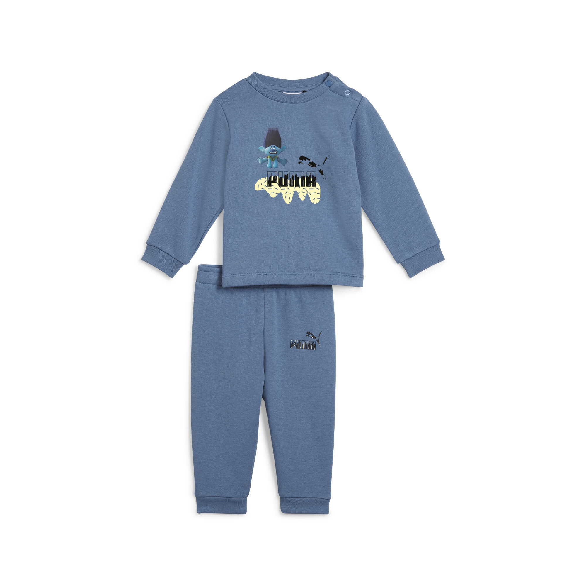 Puma X TROLLS Crew Shirt Jogger Set Toddler, Blue, Size 6-9M, Clothing