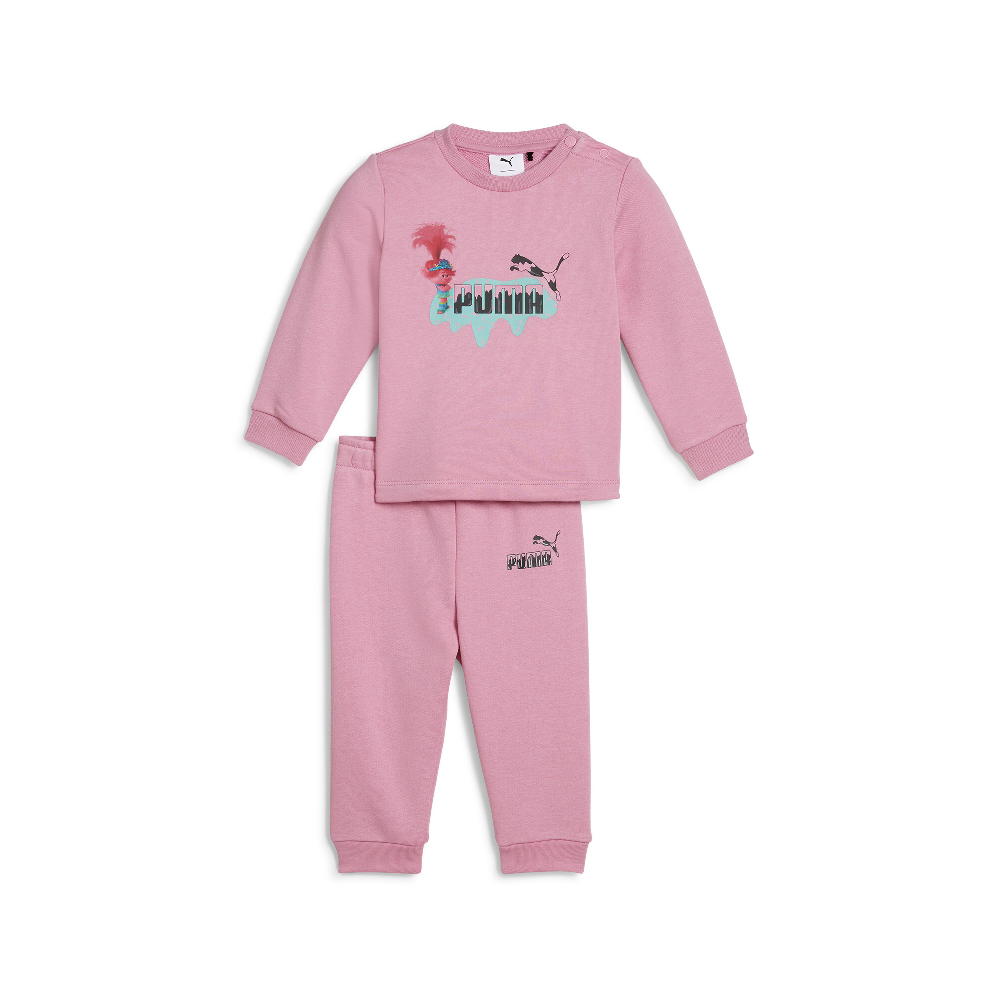 Puma X TROLLS Crew Shirt Jogger Set Toddler, Pink, Size 2-3Y, Clothing