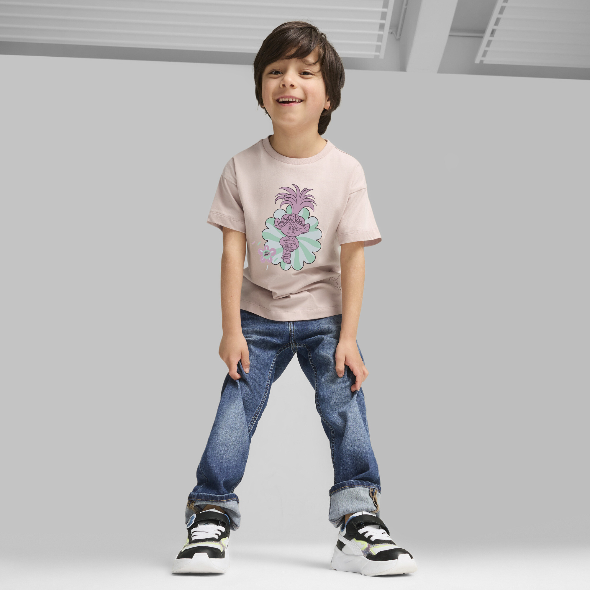 Puma X TROLLS Graphic Tee Kids, Pink, Size 7-8Y, Clothing