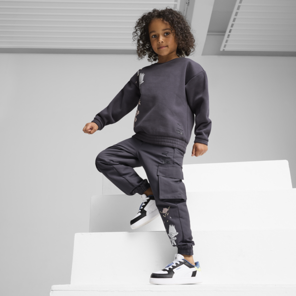 PUMA x TROLLS Graphic Crew Sweat Kids, Galactic Gray, large-ZAF