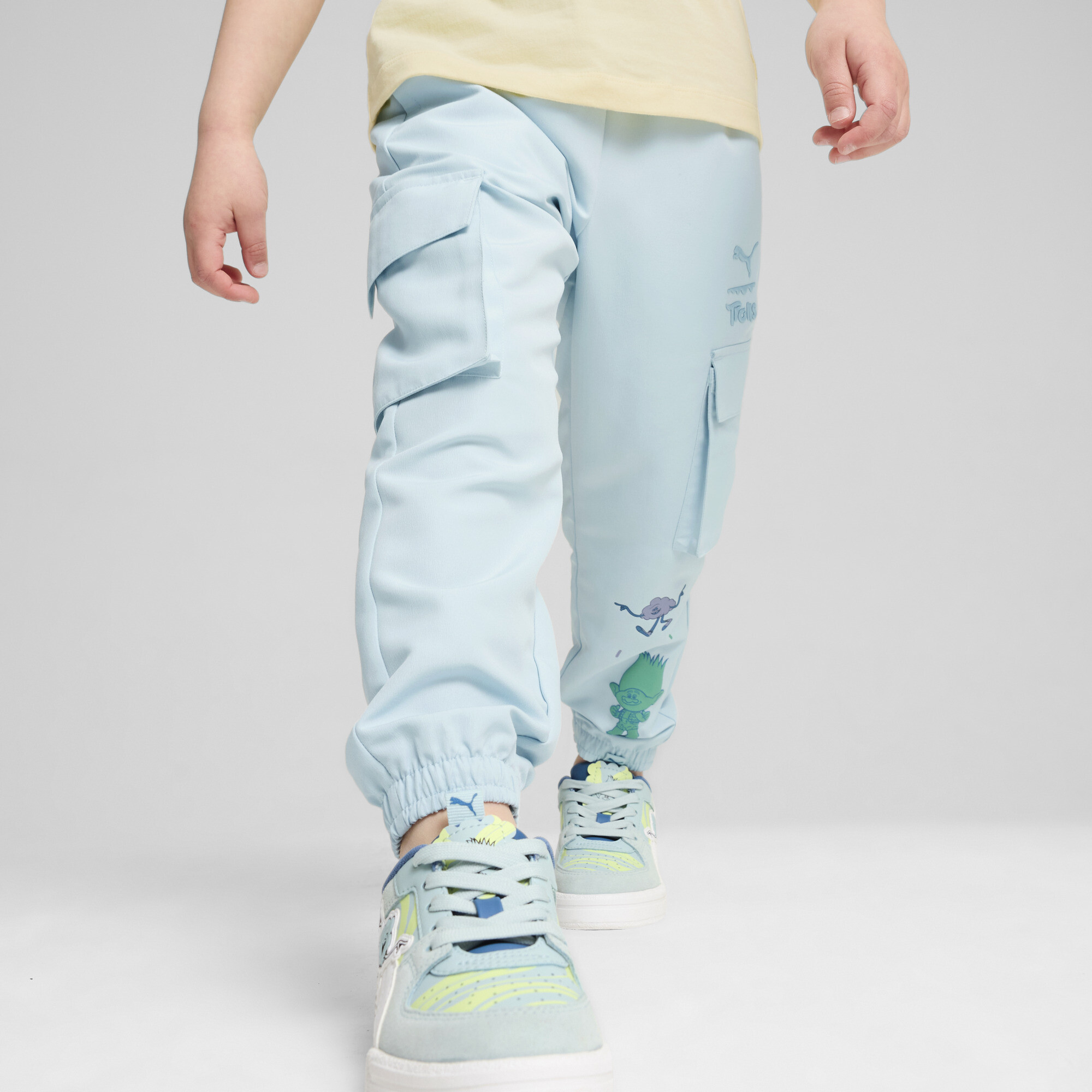 Puma x TROLLS Cargohose Kinder | Mit Print | Frosted Dew | Größe: 3-4Y