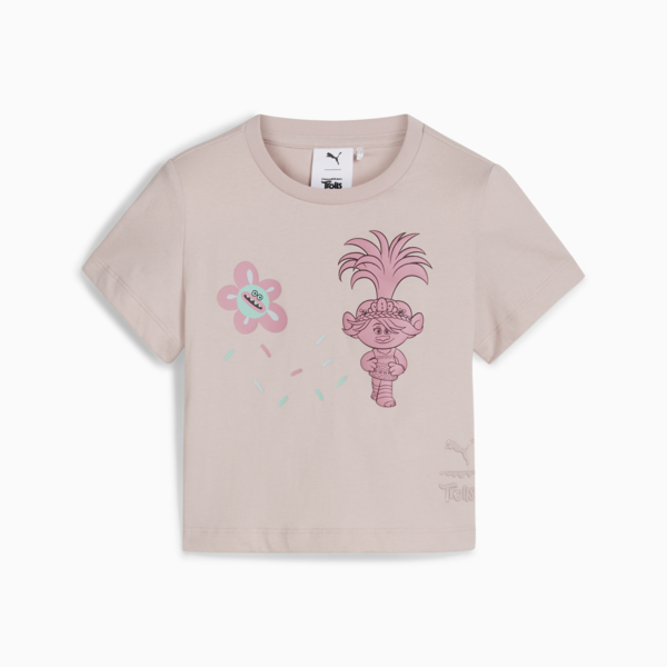 PUMA x TROLLS Graphic Short Tee Kids, Mauve Mist, large-ZAF