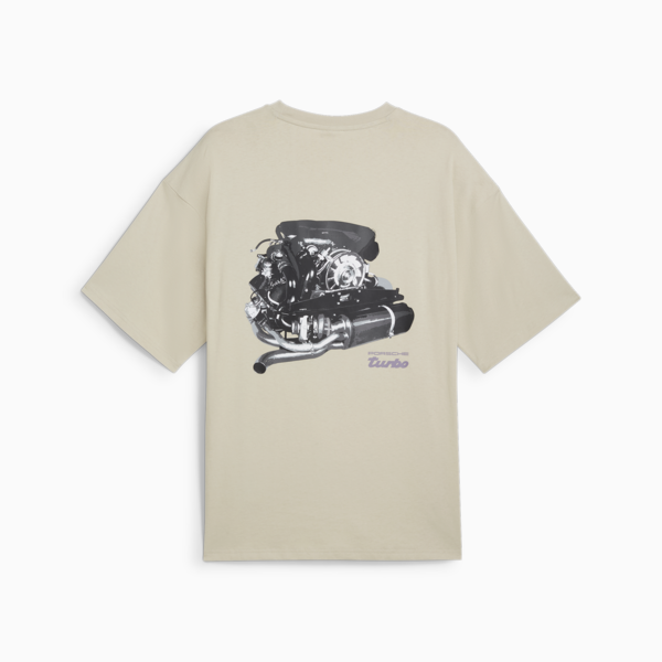 Porsche Legacy Statement Graphic Tee Men, Desert Dust, large-ZAF