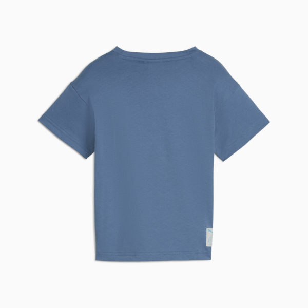 PUMA x PLAYMOBIL Graphic Tee Kids, Blue Horizon, large-MEX