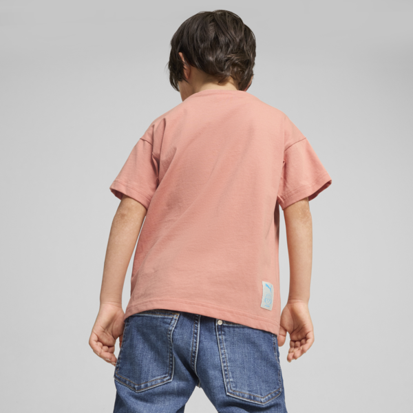 PUMA x PLAYMOBIL® Graphic Tee Kids, Deeva Peach, large-MEX