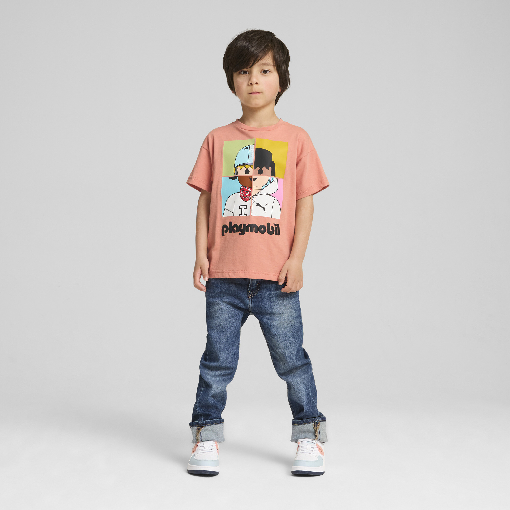 Puma X PLAYMOBIL® Graphic Tee Kids, Pink, Size 2-3Y, Clothing