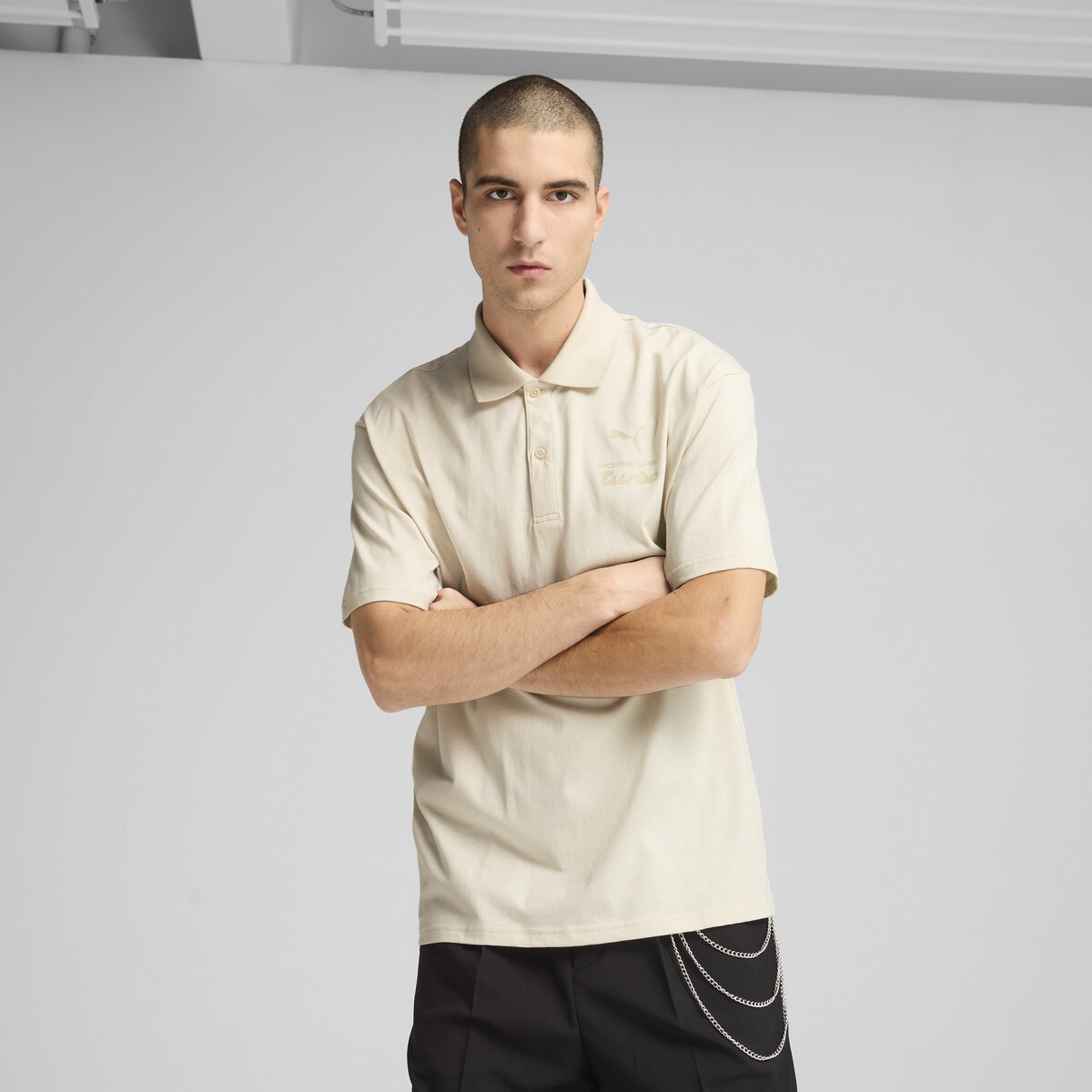 Porsche Legacy Essentials Polo Men in Alpine Snow by PUMA, XS