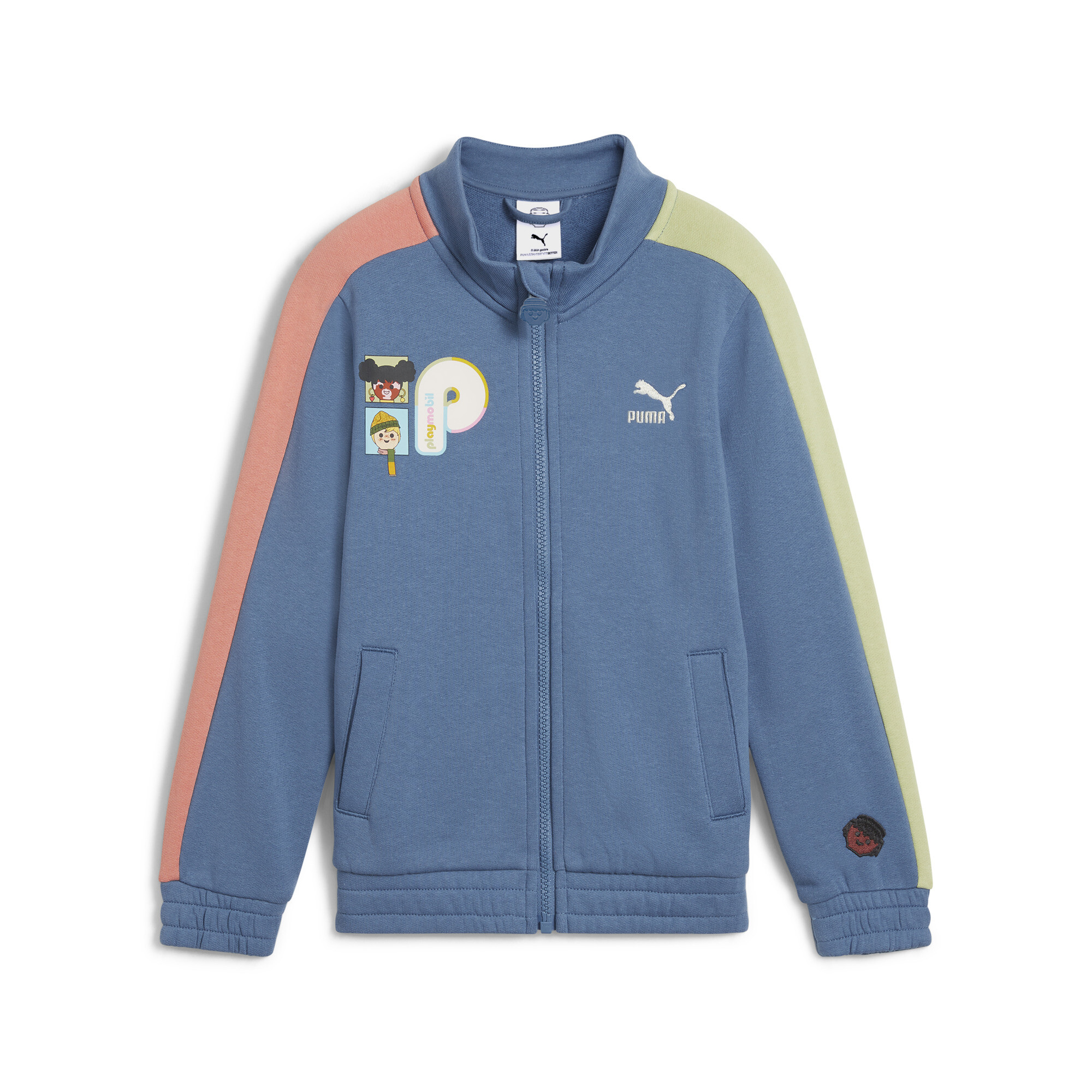 PUMA X PLAYMOBIL® T7 Jacket Kids In Blue, Size 4-5 Youth, Cotton