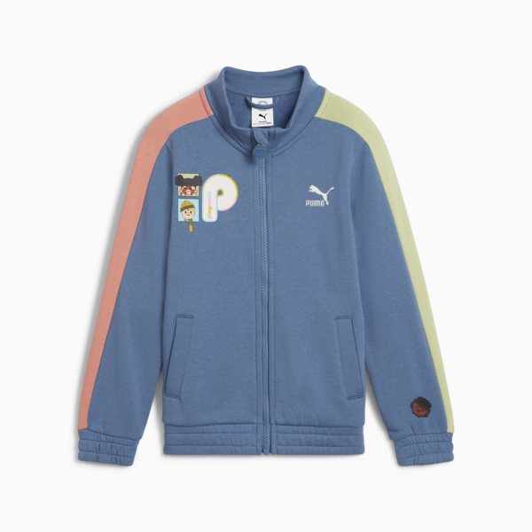 PUMA x PLAYMOBIL® T7 Jacket Kids, Blue Horizon, large-MEX